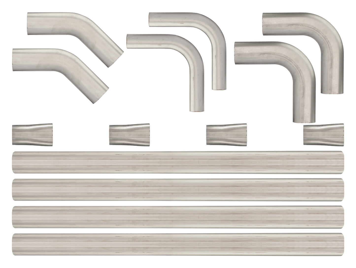 3 Inch Oval Builders Kit 304 Stainless Steel Low-Profile Ground Clearance Pypes Performance Exhaust-1