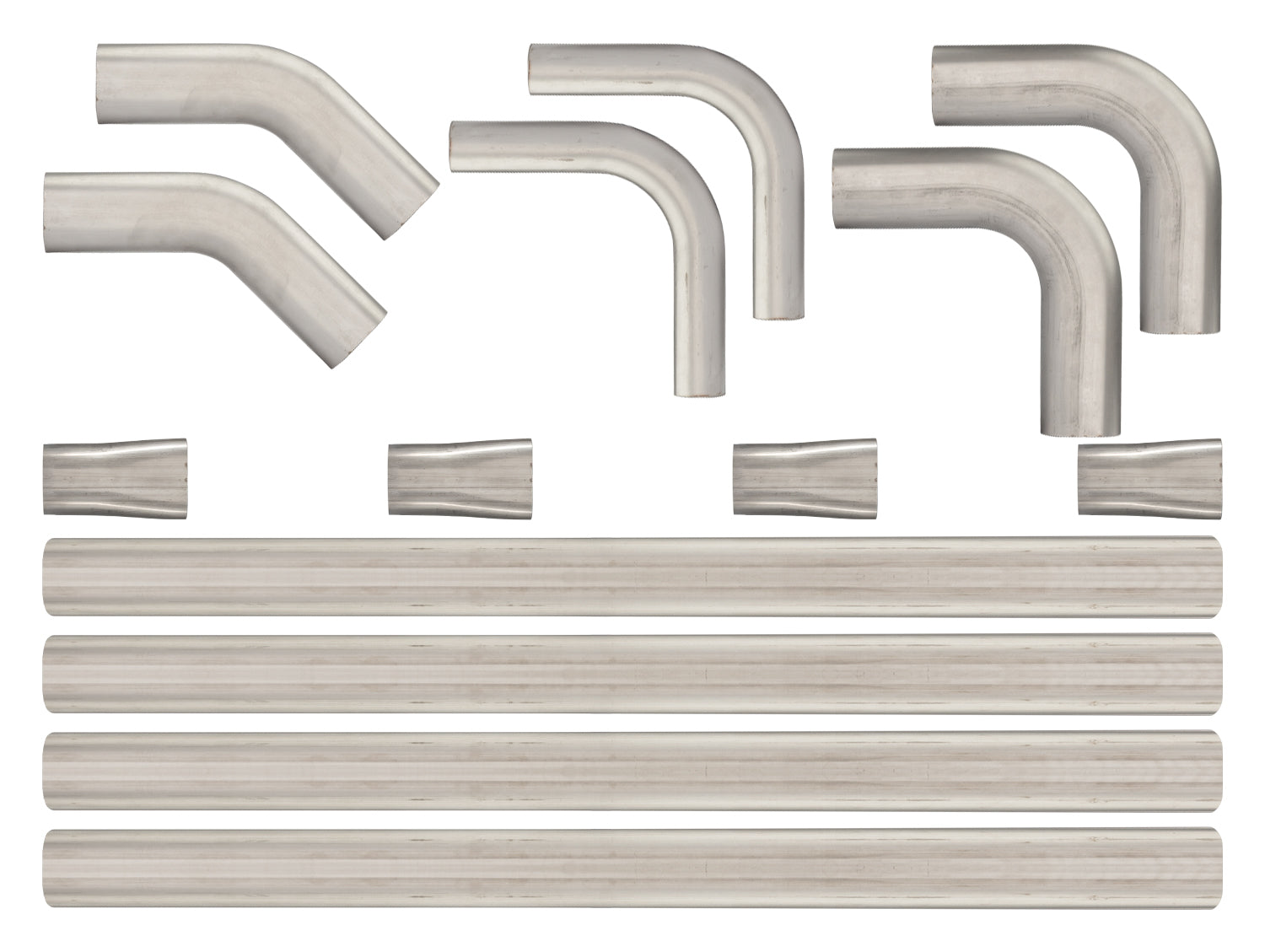 3 Inch Oval Builders Kit 304 Stainless Steel Low-Profile Ground Clearance Pypes Performance Exhaust-1