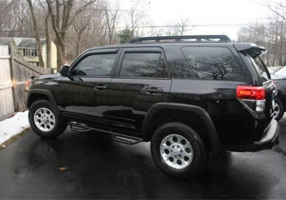 Nerf Step Bar Wheel-to-Wheel (2 Steps per Side) 2 Inch Main Tube Diameter 2003-2009 Toyota 4Runner Textured Black NFab-2