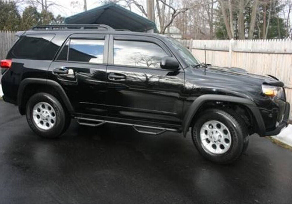 Nerf Step Bar Wheel-to-Wheel (2 Steps per Side) 2 Inch Main Tube Diameter 2003-2009 Toyota 4Runner Textured Black NFab-3