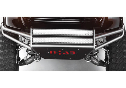 RSP PreRunner Replacement Front Bumper Direct Fit (2-30 Inch Rigid E-Series) with Skid Plate LED Light Mount 2005-2015 Toyota Tacoma Gloss Black NFab-1
