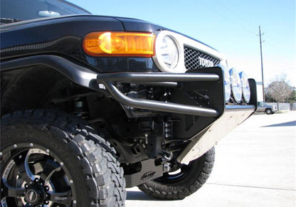 RSP PreRunner Front Bumper 30 Inch Multi-Mount (3-9 Inch Lights) with Skid Plate 2006-2018 Toyota FJ Cruiser Textured Black NFab-1