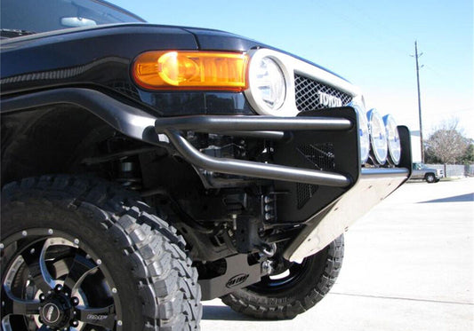 RSP PreRunner Front Bumper 30 Inch Multi-Mount (3-9 Inch Lights) with Skid Plate 2006-2018 Toyota FJ Cruiser Textured Black NFab-1