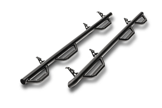 Nerf Step Bar Wheel-to-Wheel with Bed Access (3 Steps per Side) 2 Inch Main Tube Diameter 2005-2015 Toyota Tacoma 6' Bed Access Bed Textured Black N Fab NFab