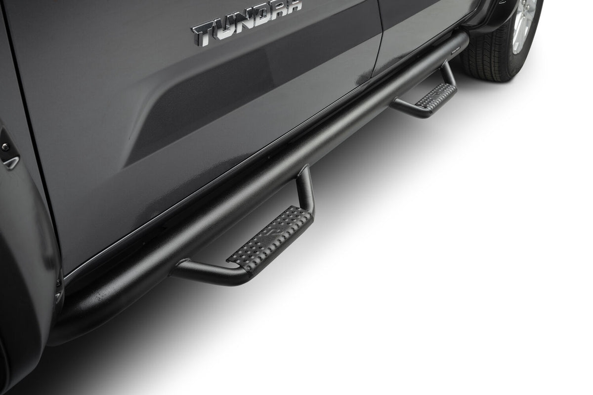 Nerf Step Bar Cab Length (2 Steps per Side) 2007-2021 Toyota Tundra Double Cab Textured Black N Fab NFab-3