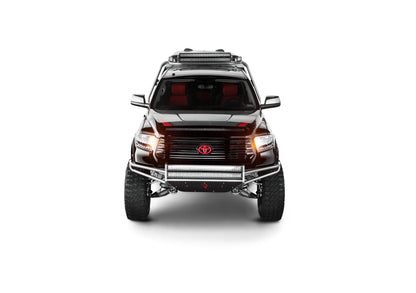 RSP PreRunner Replacement Front Bumper Direct Fit (1-38 Inch Rigid E-Series) with Skid Plate LED Light Mount 2014-2019 Toyota Tundra Textured Black NFab-1