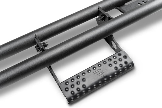 RKR Step System Cab Length (2 Step Mounts/2 Steps per Side) 1.75 Inch Rails 2005-2023 Toyota Tacoma Access Cab Textured Black NFab