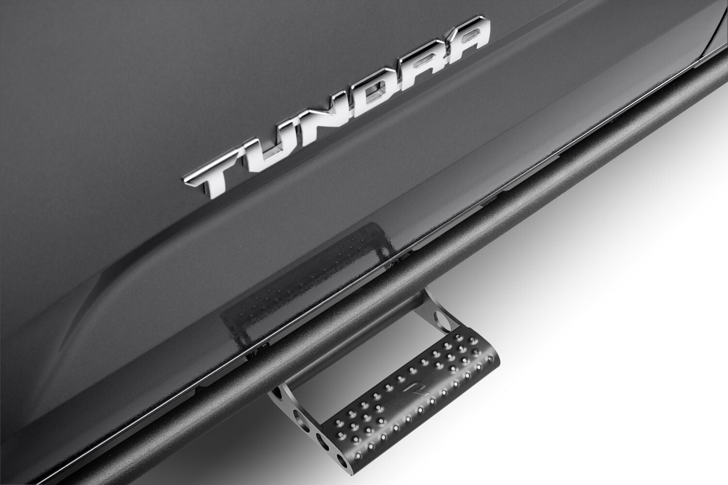 RKR Step System Cab Length (2 Step Mounts/2 Steps per Side) 1.75 Inch Rails 2022-2025 Toyota Tundra CrewMax Textured Black NFab-2