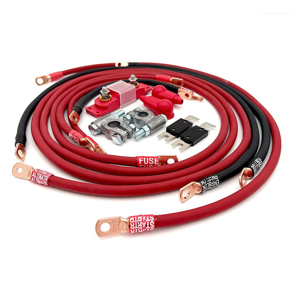 1984-1989 Toyota 4Runner 22RE Gen 1 Battery Cable Kit 1/0 Gauge Battery Cable Big7Kits-2