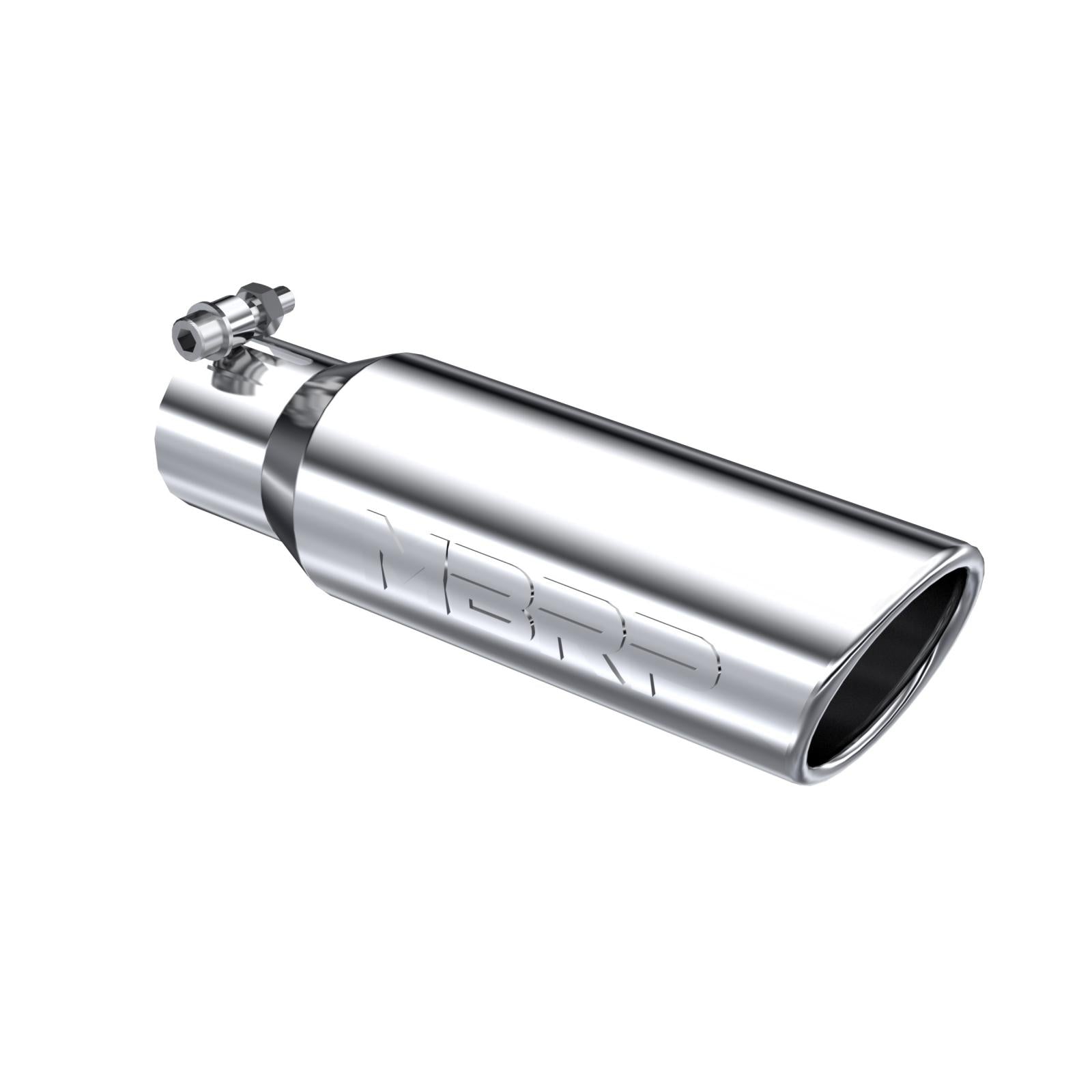 Exhaust Tip 3 1/2 Inch O.D. Angled Rolled End 2 1/2 Inch Inlet 12 Inch Length MBRP-2