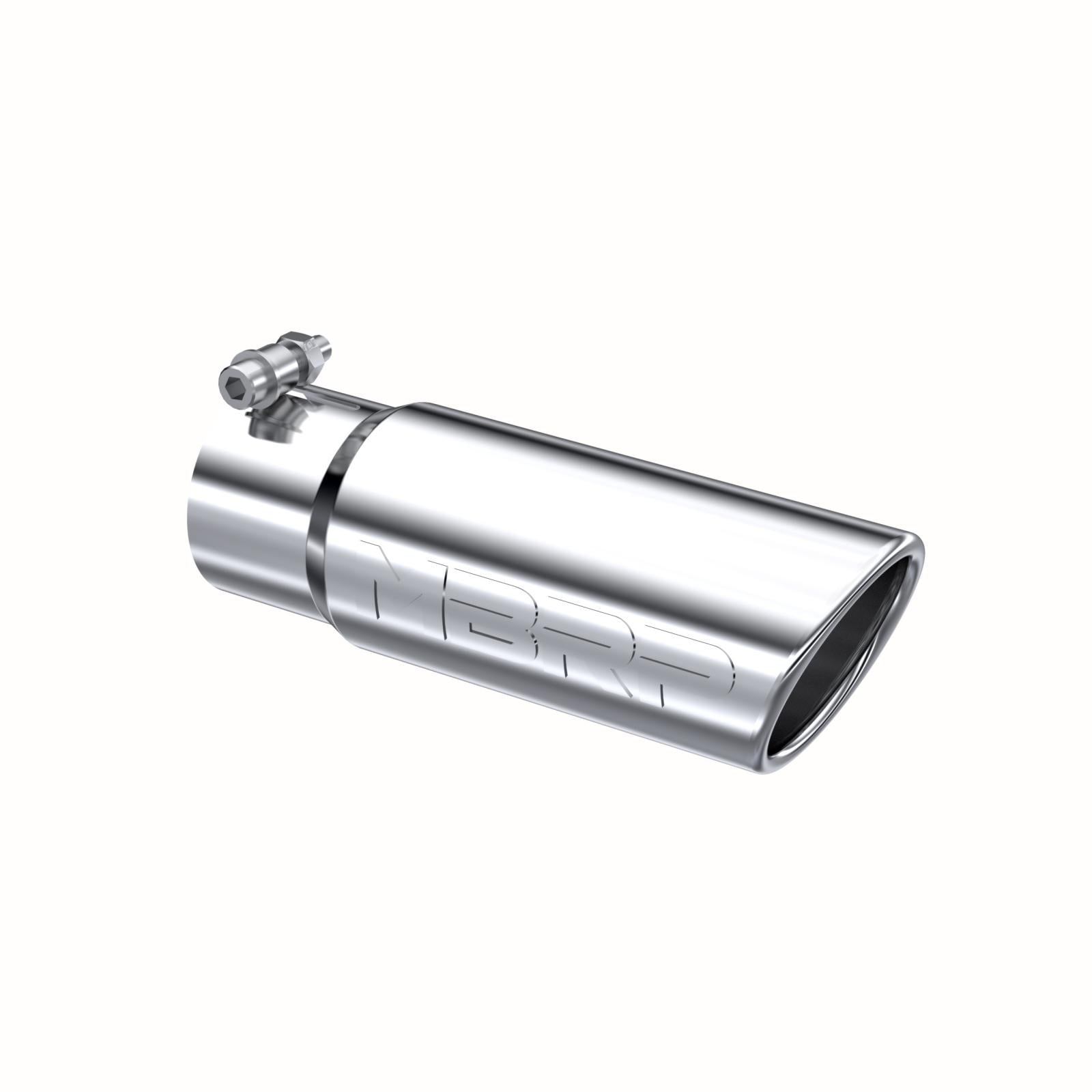 Exhaust Tip 3 1/2 Inch O.D. Angled Rolled End 3 Inch Inlet 10 Inch Length MBRP-2