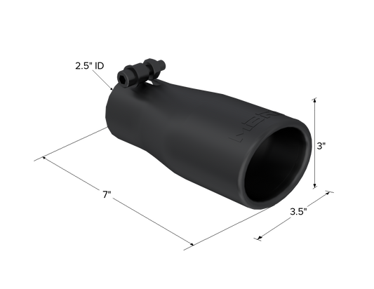 Exhaust Tip 3 3/4 Inch O.D. Oval 2.5 Inch Inlet 7 1/16 Inch Length MBRP-1