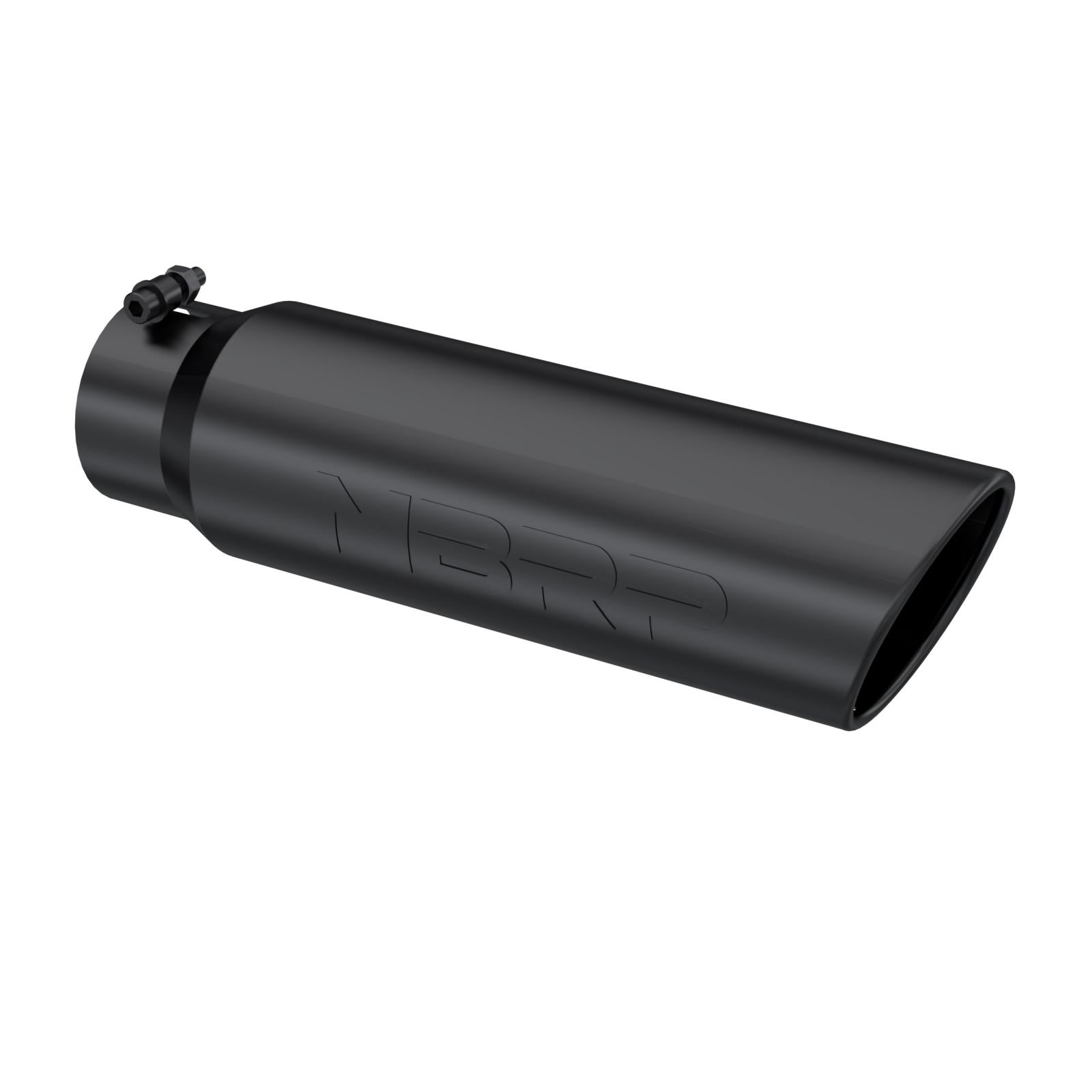 Armor BLK Tip 5 Inch OD Angled Rolled End, 4 Inch inlet, 18 Inch length MBRP