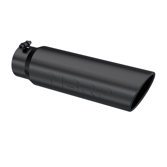 Armor BLK Tip 5 Inch OD Angled Rolled End, 4 Inch inlet, 18 Inch length MBRP