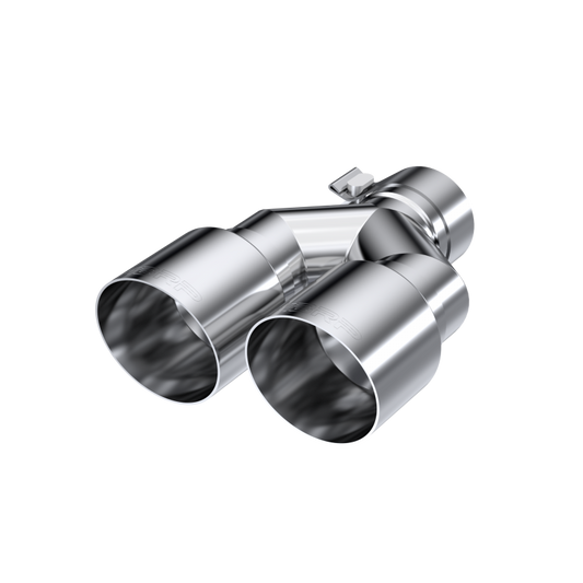 T304 Stainless Steel Tip 2.5 Inch ID Dual 3.5 Inch OD Out 9.5 Inch Length Single Wall MBRP