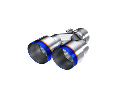 T304 Stainless Steel Burnt End Tip 2.5 Inch ID Dual 3.5 Inch OD Out 9.5 Inch Length Single Wall MBRP-1