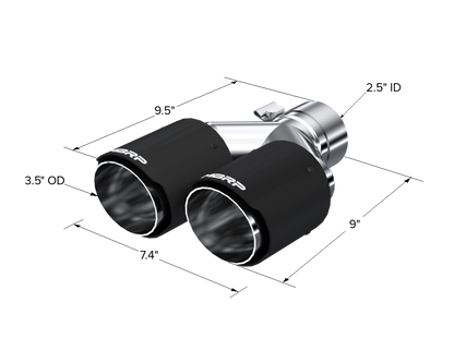 Carbon Fiber Tip 2.5 Inch ID Dual 3.5 Inch OD Out 9.45 Inch Length Dual Wall MBRP-2