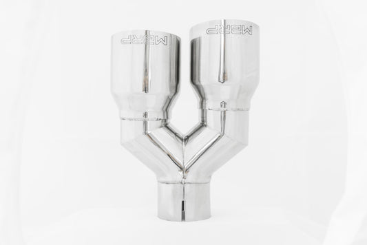 T304 Stainless Steel Tip 2.5 Inch ID Dual 3.5 Inch OD Out 9.5 Inch Length Single Wall MBRP-1