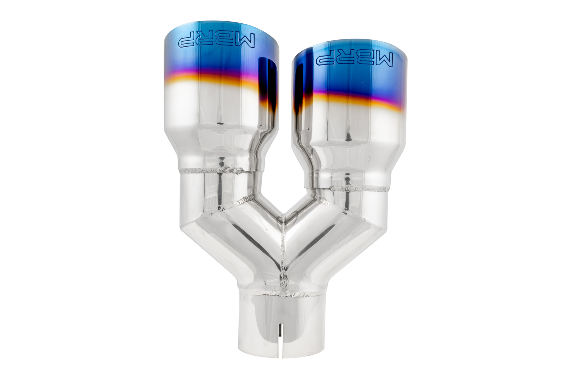 T304 Stainless Steel Burnt End Tip 2.5 Inch ID Dual 3.5 Inch OD Out 9.5 Inch Length Single Wall MBRP-1