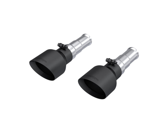 2019-2024 Ram 1500 5.7L Hemi Black Exhaust Tips, Armor BLK 5 Inch OD Dual Wall Angle Cut, Sold In Pairs MBRP