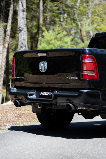 2019-2024 Ram 1500 5.7L Hemi Black Exhaust Tips, Armor BLK 5 Inch OD Dual Wall Angle Cut, Sold In Pairs MBRP-6