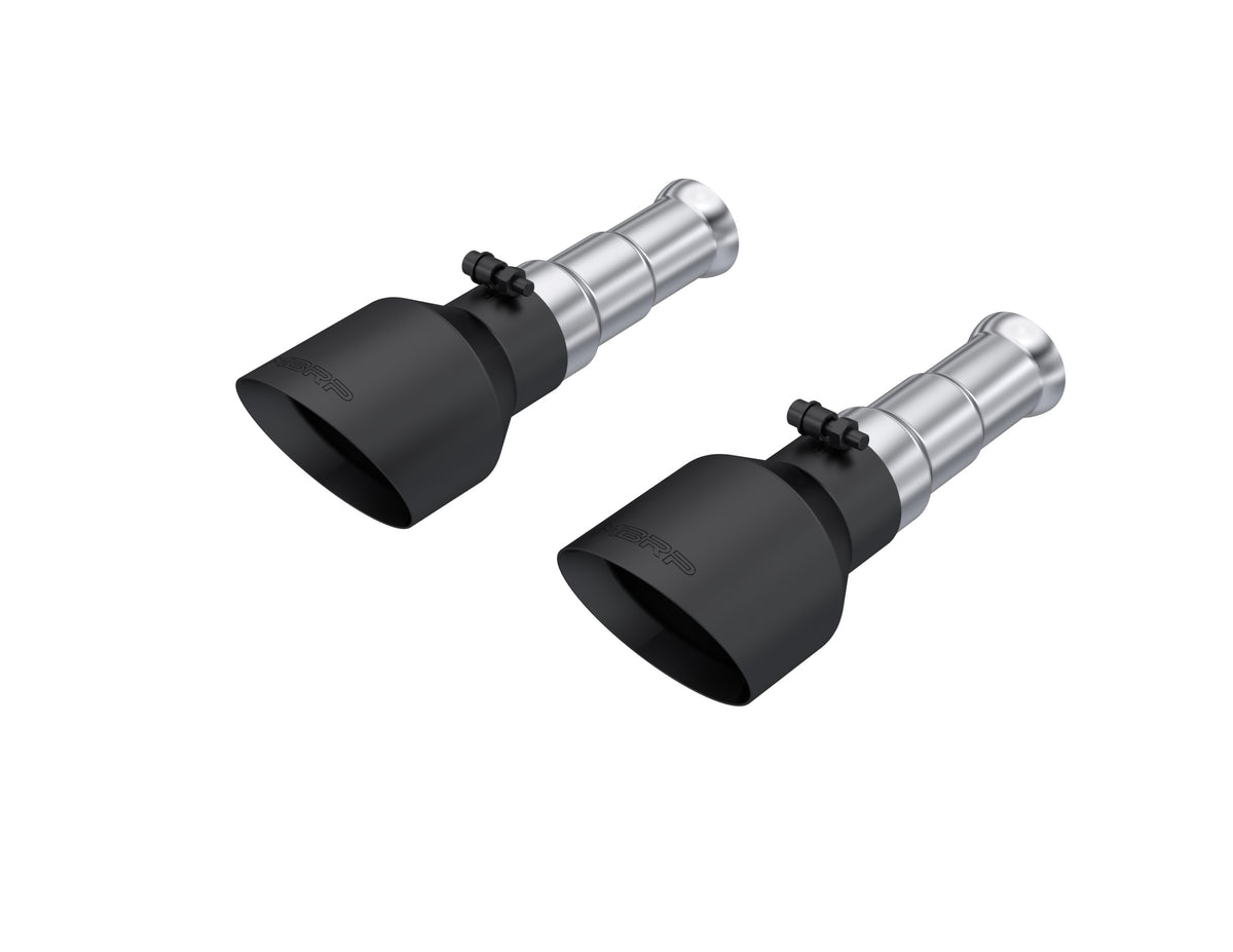 2009-2018 Ram 1500 and 2019-2024 Ram 1500 5.7L Hemi Black Exhaust Tips, Armor BLK 5 Inch OD Dual Wall Angle Cut. Sold In Pairs MBRP
