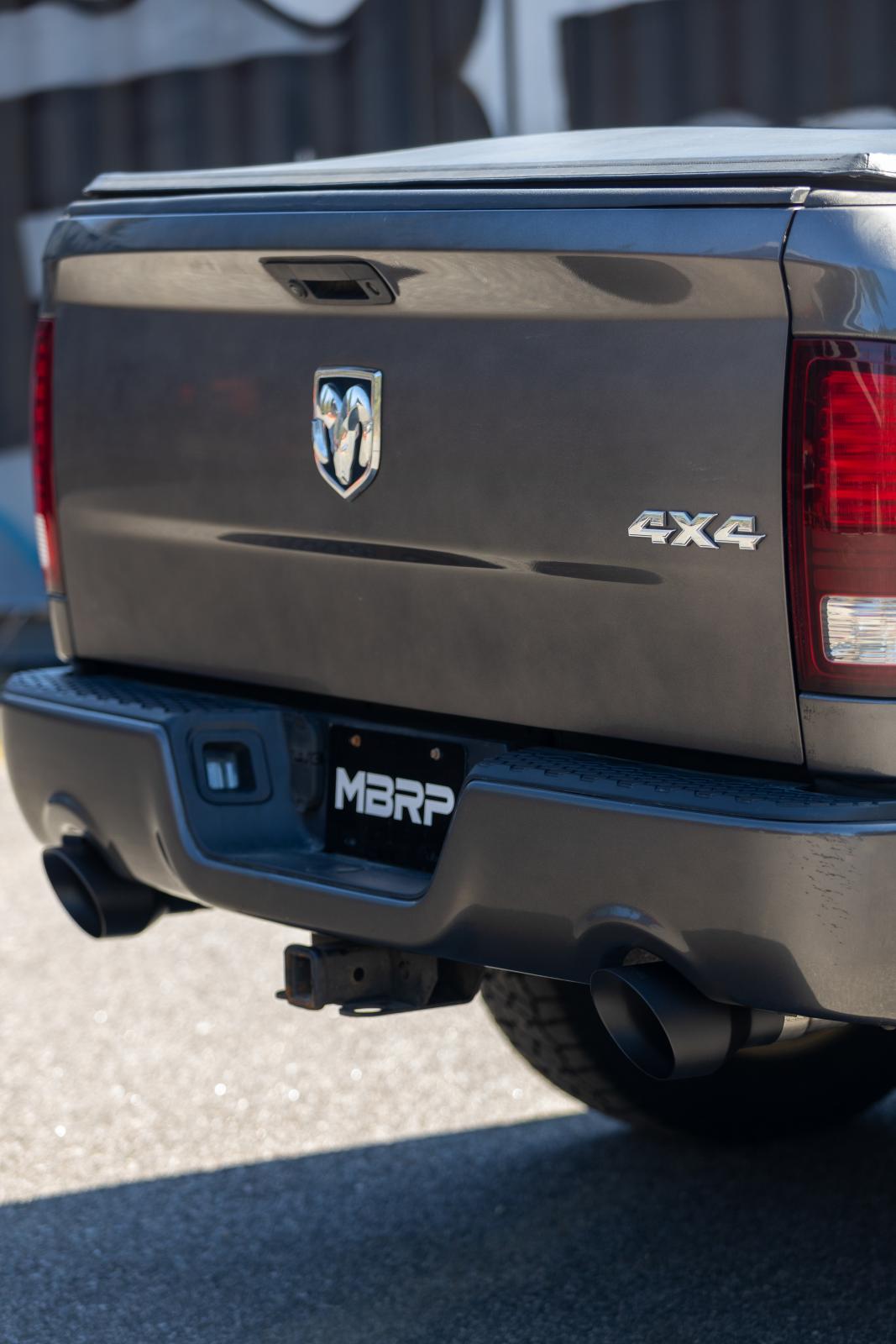 2009-2018 Ram 1500 and 2019-2024 Ram 1500 5.7L Hemi Black Exhaust Tips, Armor BLK 5 Inch OD Dual Wall Angle Cut. Sold In Pairs MBRP-6