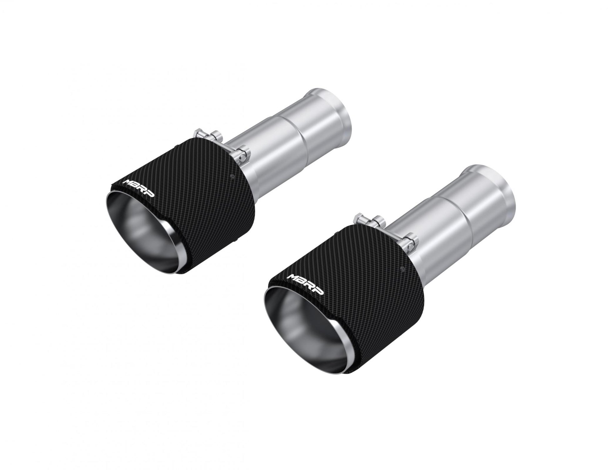 2025-Up Ram 1500 3.0L SST 5 Inch OD Carbon Fiber and Stainless Steel Tips Sold in Pairs MBRP-1