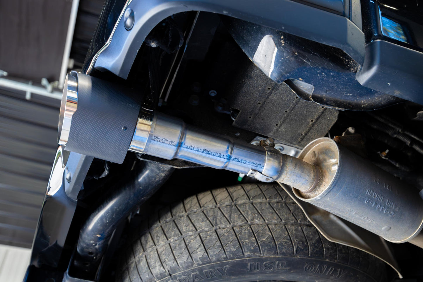 2025-Up Ram 1500 3.0L SST 5 Inch OD Carbon Fiber and Stainless Steel Tips Sold in Pairs MBRP-4
