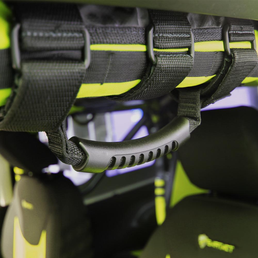 Roll Bar Grab Handles Black Rubber Pair Bartact-2