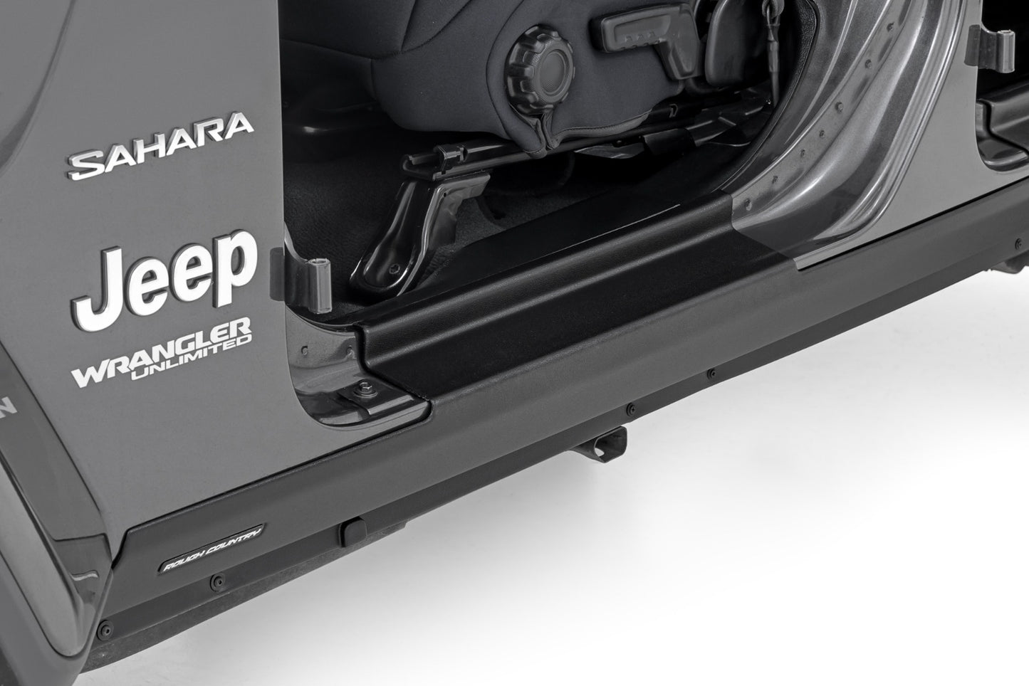Trail Cladding Rocker Sill Plates Jeep Wrangler Unlimited 4WD (2018-2026) Rough Country-1