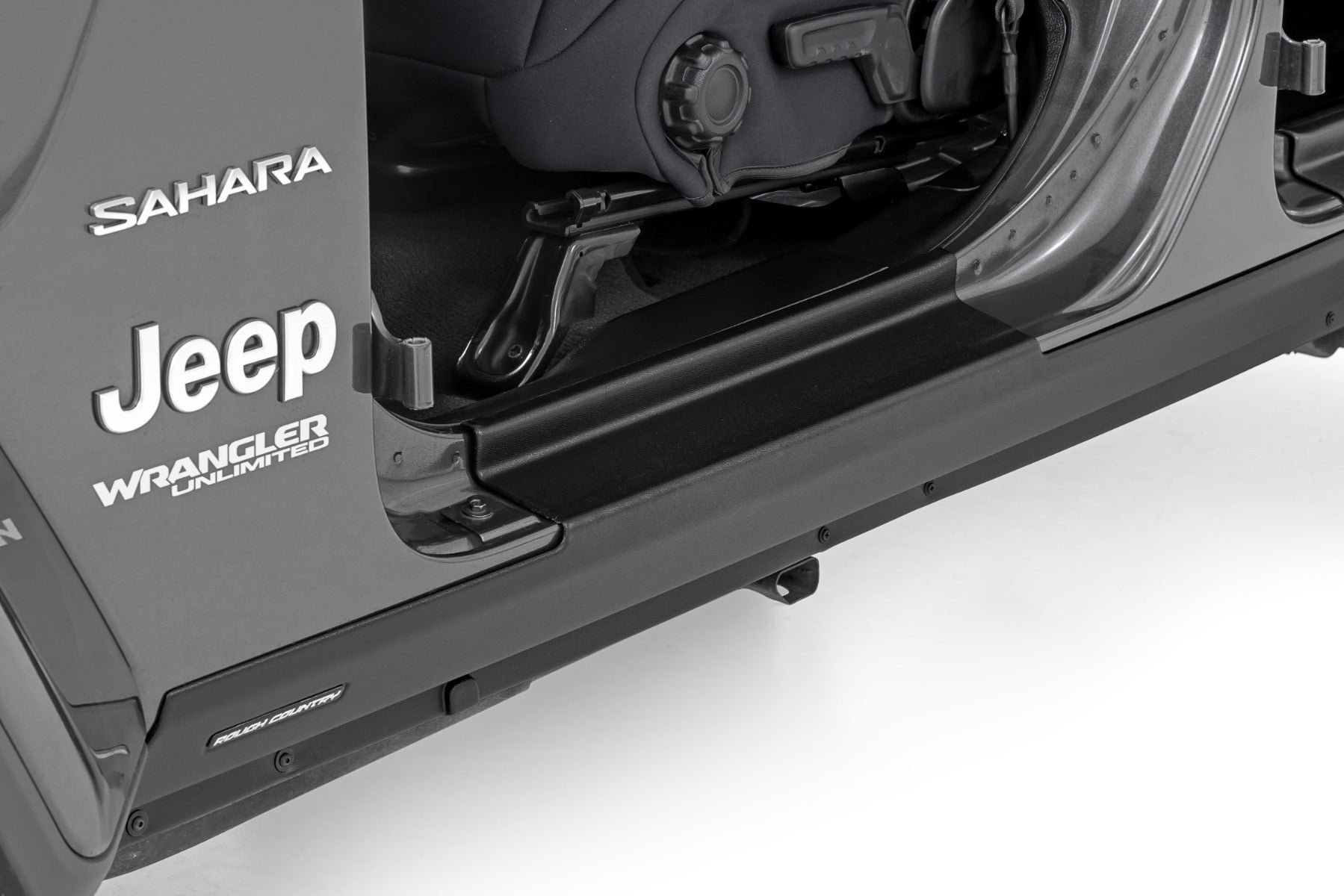 Trail Cladding Rocker Sill Plates Jeep Wrangler Unlimited 4WD (2018-2026) Rough Country-1