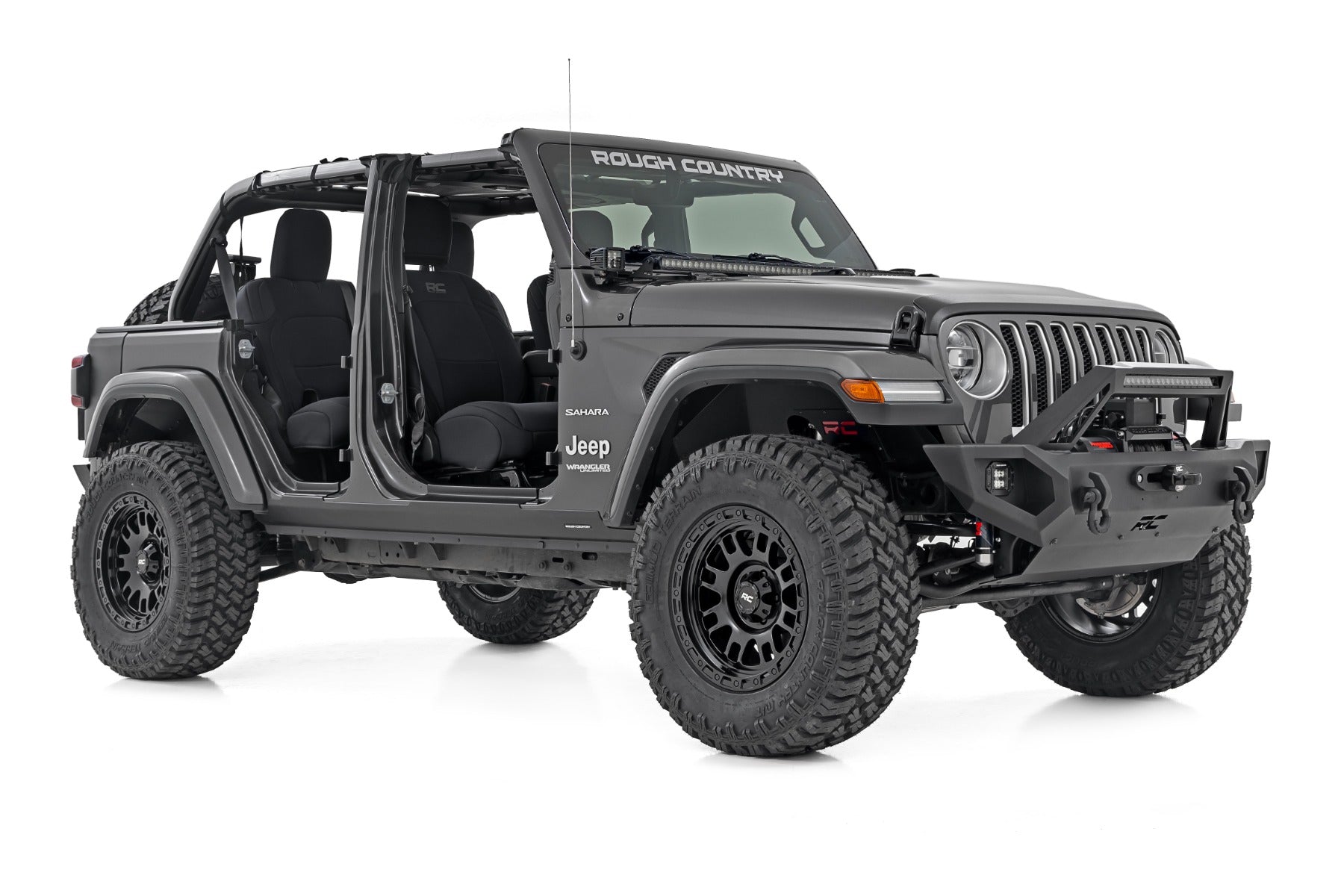 Trail Cladding Rocker Sill Plates Jeep Wrangler Unlimited 4WD (2018-2026) Rough Country-3