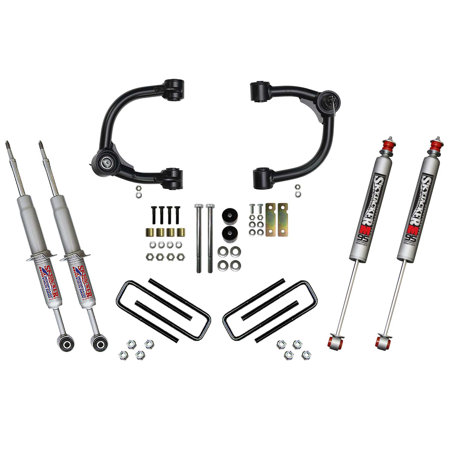 3 Inch Upper Control Arm Suspension Lift System with Front Struts Rear Leaf Springs and Rear M95 Monotube Shocks 16-22 Toyota Tacoma Skyjacker-1