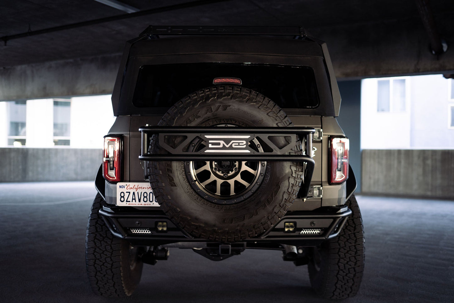 2021 2024 Ford Bronco Spare Tire Guard Accessory Mount DV8 Offroad