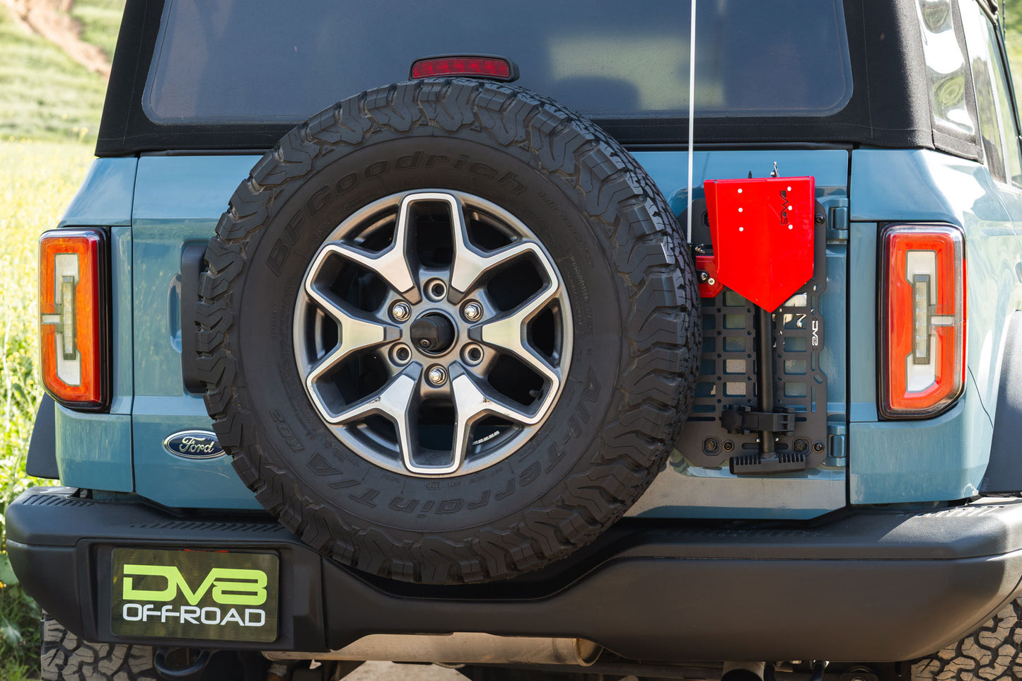 2021 2025 Ford Bronco Tailgate Reinforcement Molle Panel DV8 Offroad-1