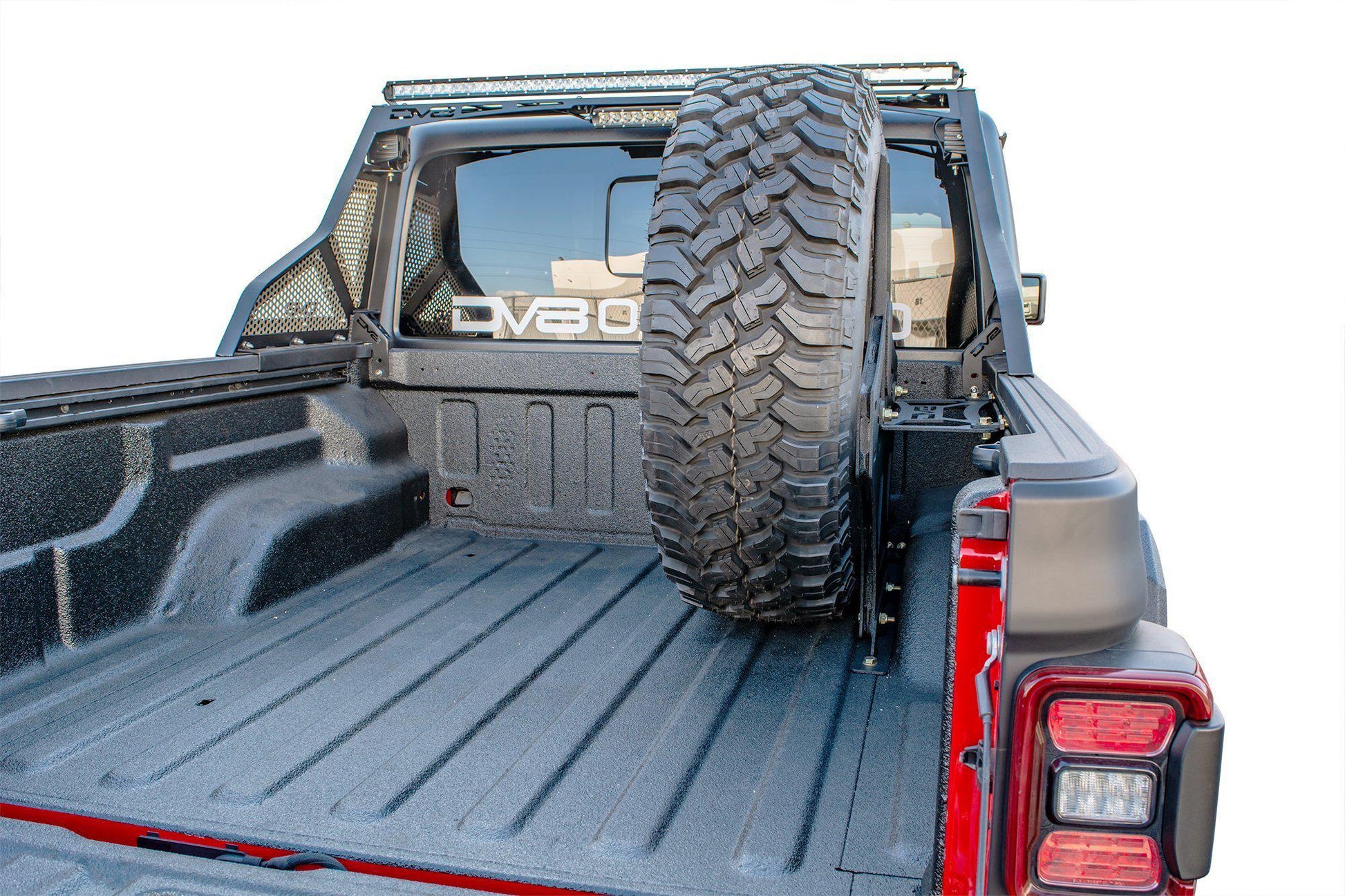 2020 2025 Jeep Gladiator Stand Up Spare Tire Mount DV8 Offroad-3