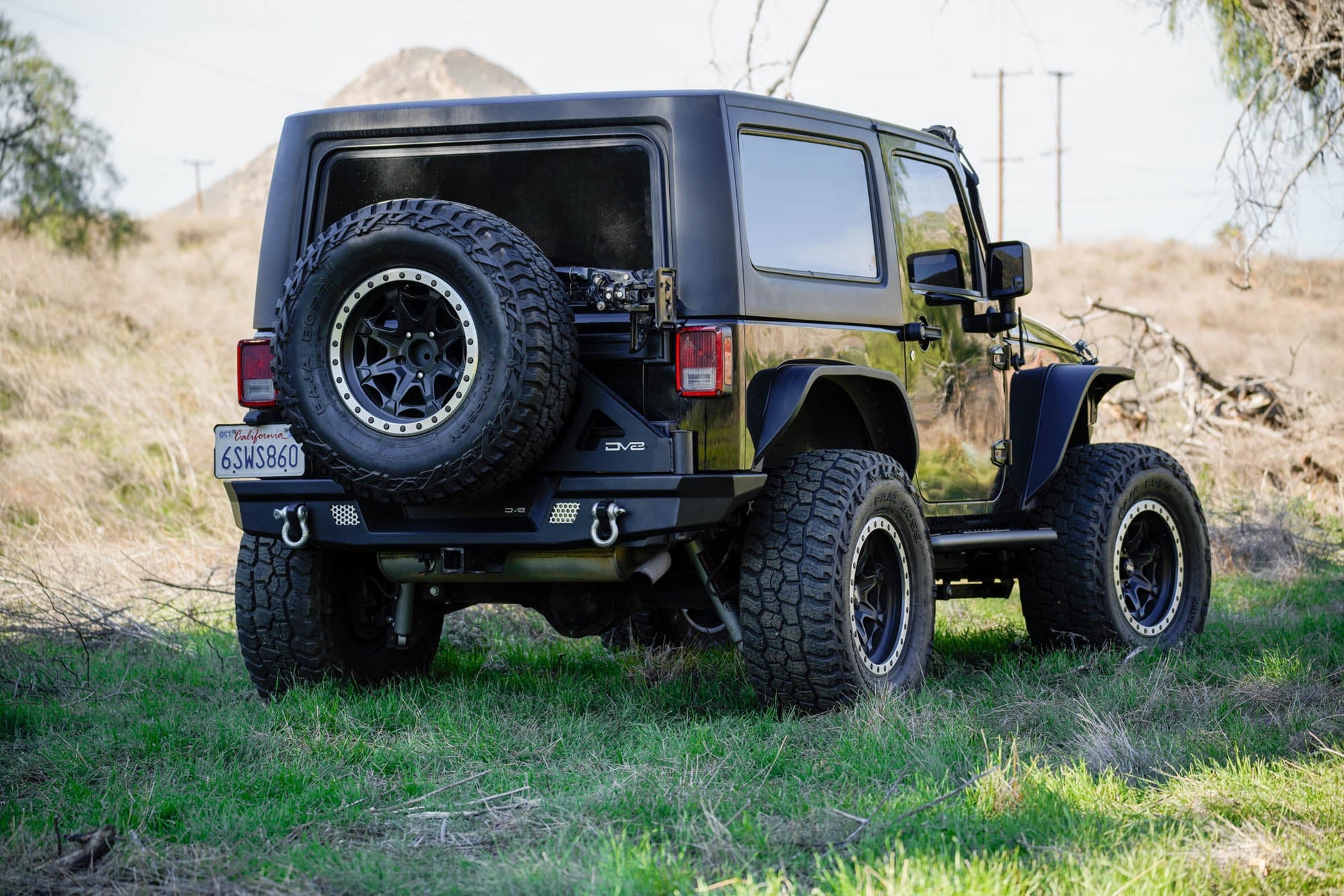 2007 2018 Jeep Wrangler JK JKU Tire Carrier For Mto Bumper DV8 Offroad-9