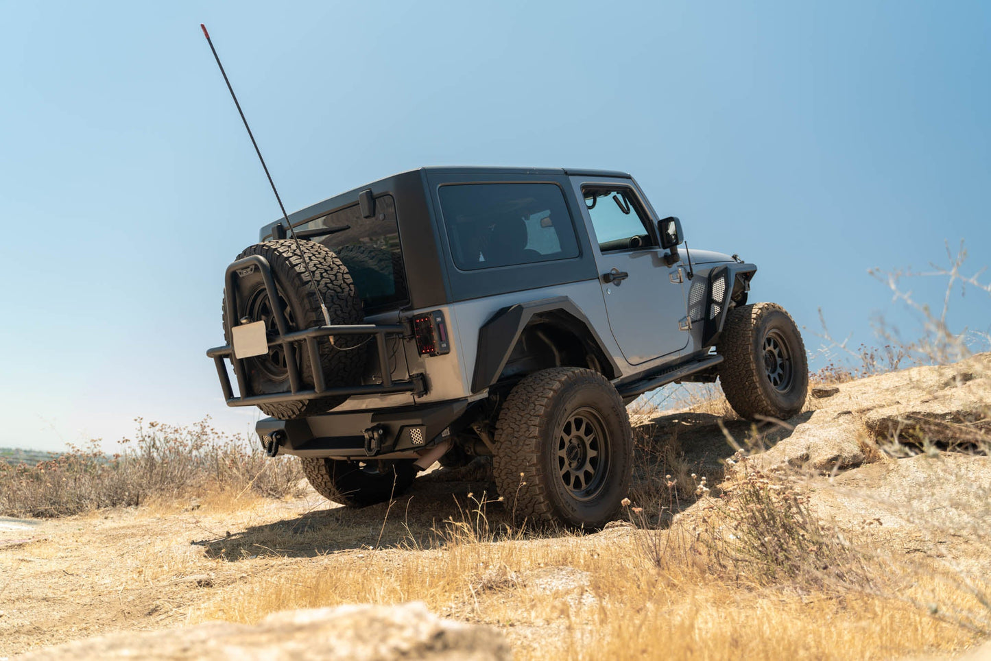 2007 2018 Jeep Wrangler Body Mounted Tire Carrier DV8 Offroad-9