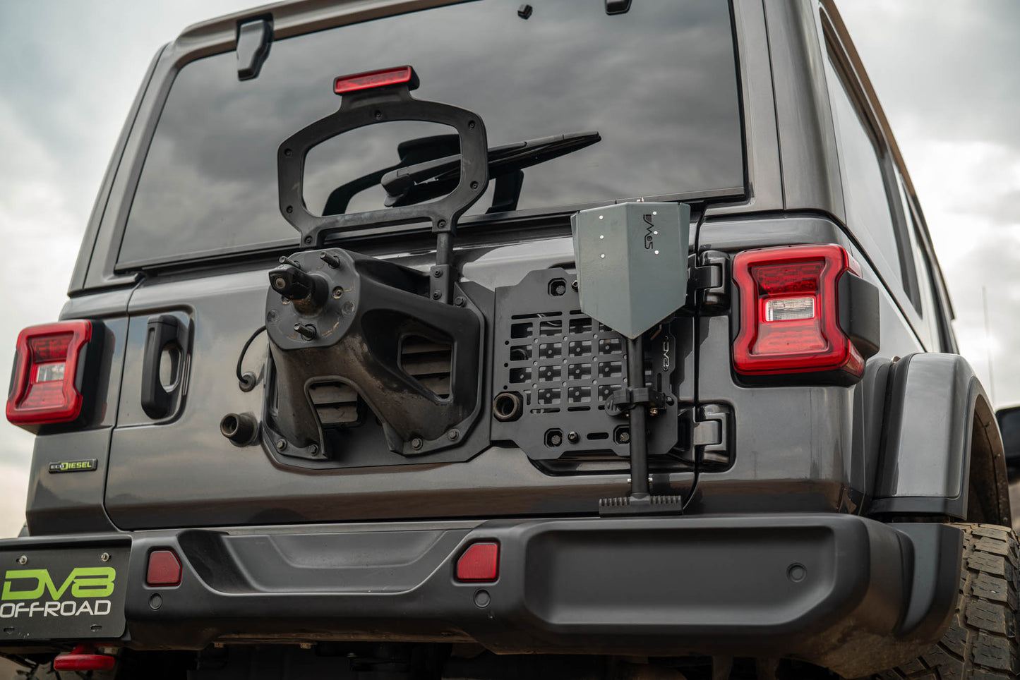2018 2025 Jeep Wrangler JL Tailgate Reinforcement Molle Panel DV8 Offroad-2