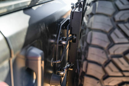 2018 2025 Jeep Wrangler JL, JLU Mto Series Bumper Spare Tire Swing Gate DV8 Offroad-2