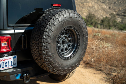 2018 2025 Jeep Wrangler JL, JLU Mto Series Bumper Spare Tire Swing Gate DV8 Offroad-4