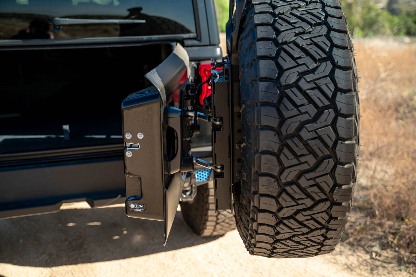 2018 2025 Jeep Wrangler JL, JLU Mto Series Bumper Spare Tire Swing Gate DV8 Offroad-5