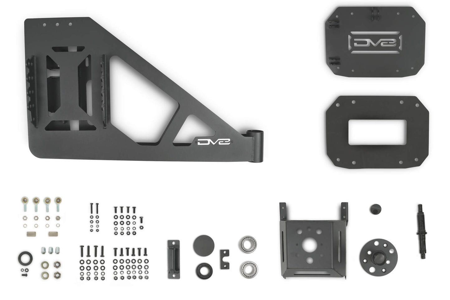 2018 2025 Jeep Wrangler JL, JLU Mto Series Bumper Spare Tire Swing Gate DV8 Offroad-10