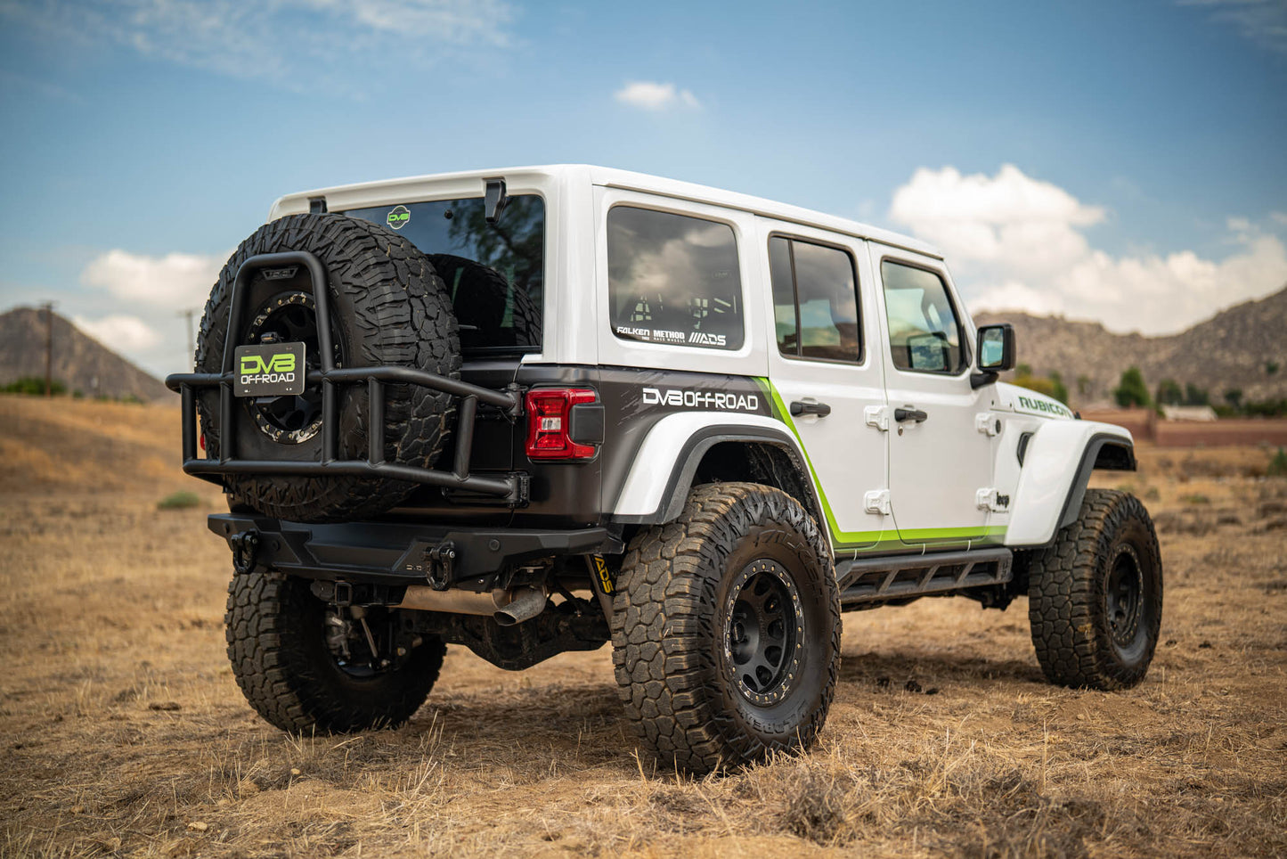 2018 2025 Jeep Wrangler JL Body Mounted Tire Carrier DV8 Offroad-12