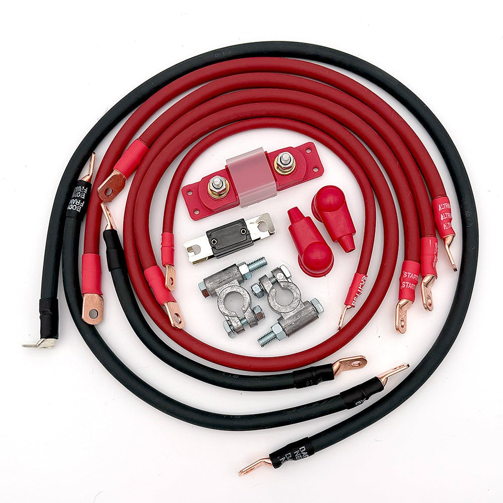 1993-1997 Toyota Land Cruiser Battery Cable Kit FZJ80 4.5 Liter 1/0 Gauge Battery Cable Big7Kits-12