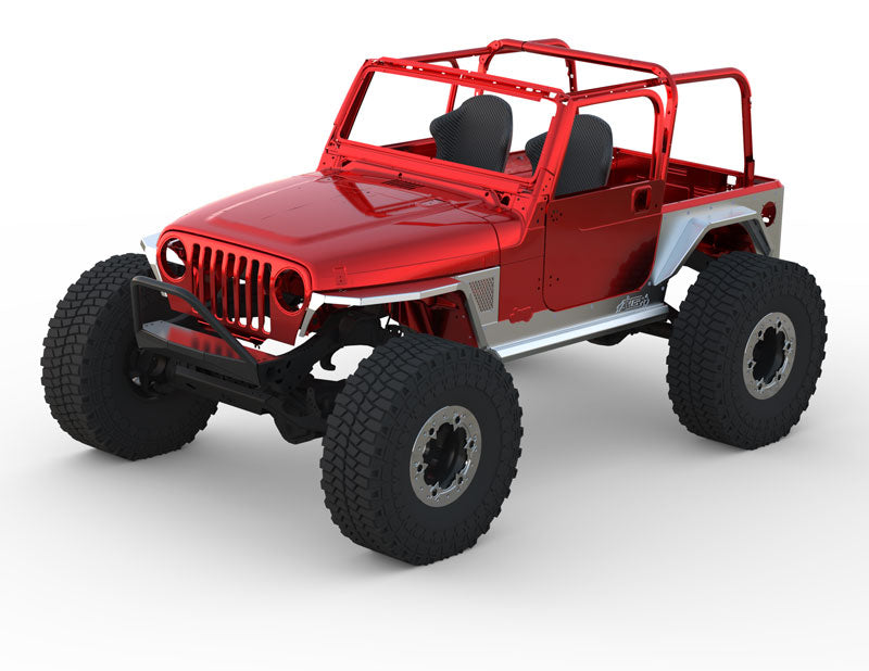 Jeep TJ Standard Steel Corner Armor 97-06 Wrangler TJ Artec Industries-1