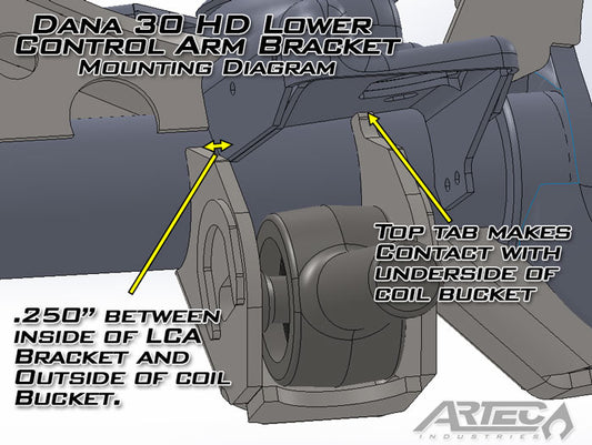 Dana 30 HD LCA Brackets Artec Industries-1