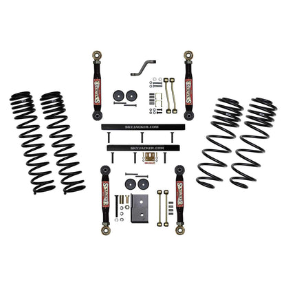 4 Inch Suspension Lift System With ADX 2.0 Remote Reservoir Shocks with Lower Flex Links 97-02 Jeep Wrangler TJ Skyjacker-1