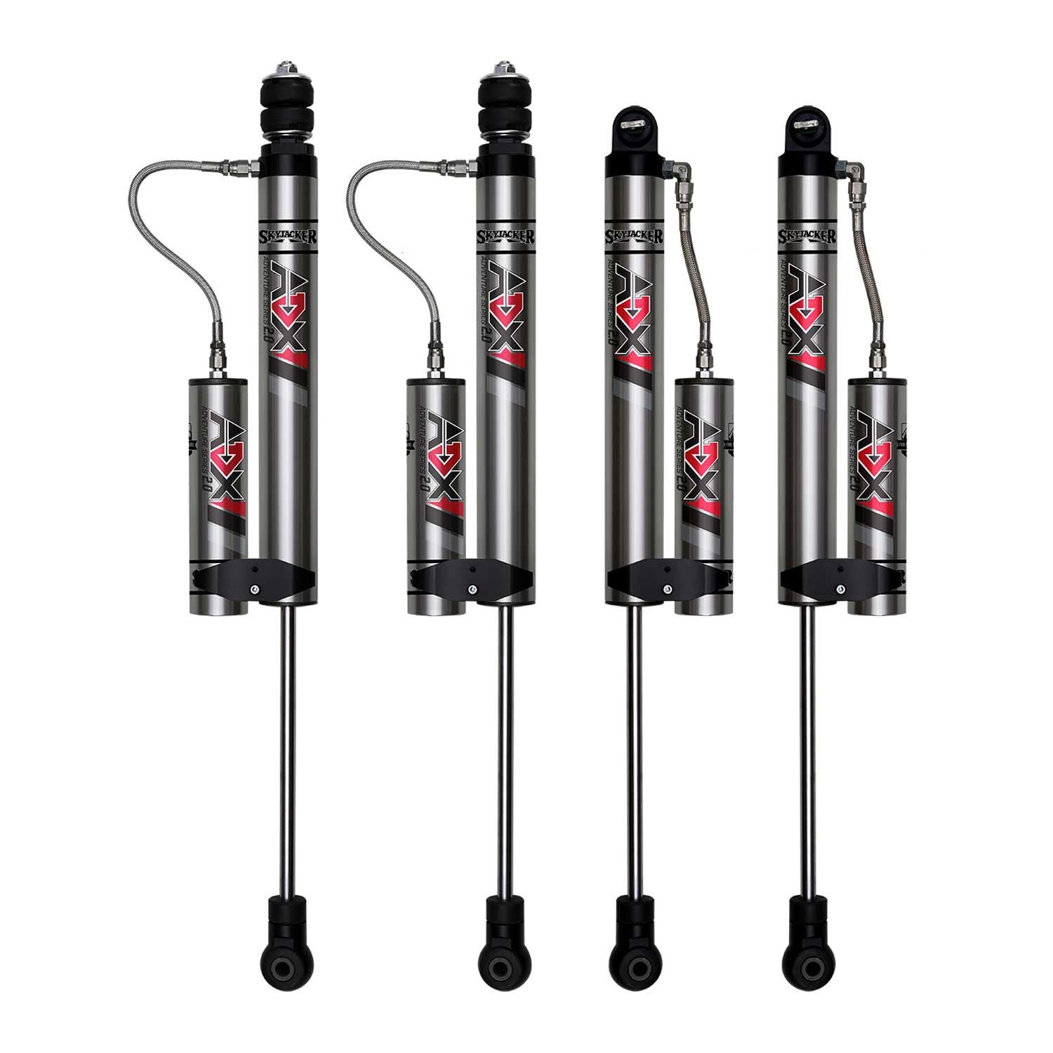 4 Inch Suspension Lift System With ADX 2.0 Remote Reservoir Shocks with Lower Flex Links 97-02 Jeep Wrangler TJ Skyjacker-2